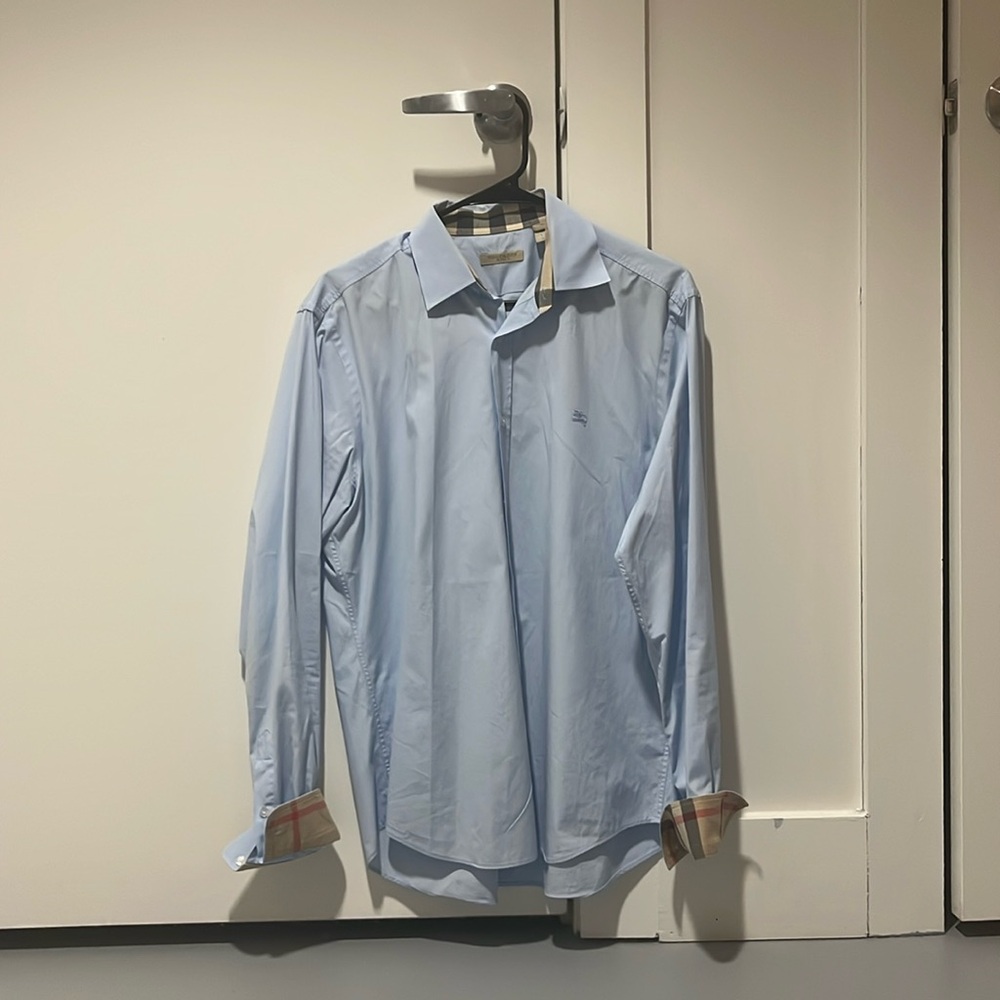 Burberry Men’s Blue Dress Shirt